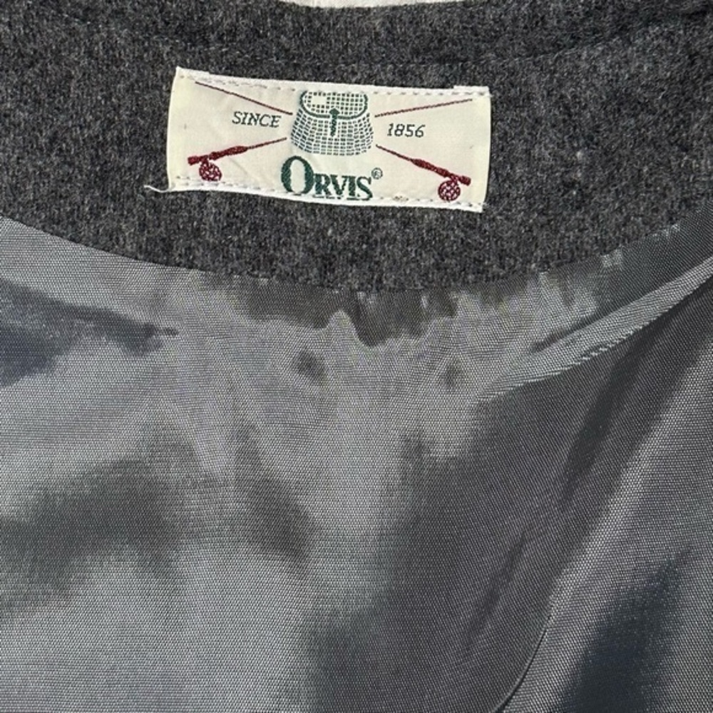 Orvis Open Front Tweed 100% Wool Blazer Women’s Size 12 - Picture 6 of 6